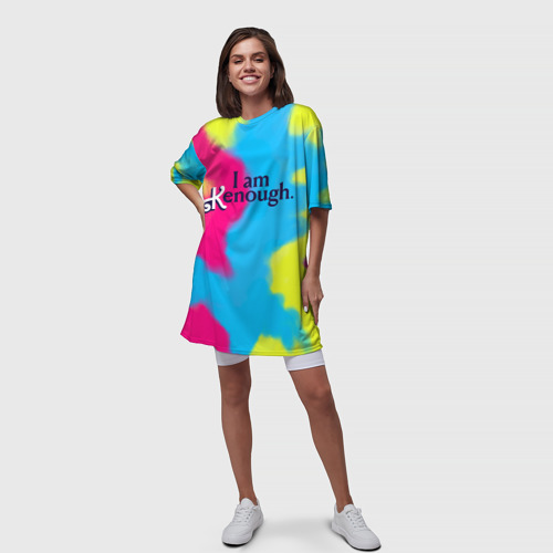 Платье-футболка 3D I Am Kenough Tie-Dye, цвет 3D печать - фото 5