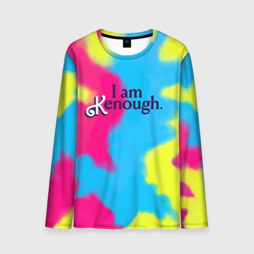 Мужской лонгслив с принтом I Am Kenough Tie-Dye, вид спереди №1