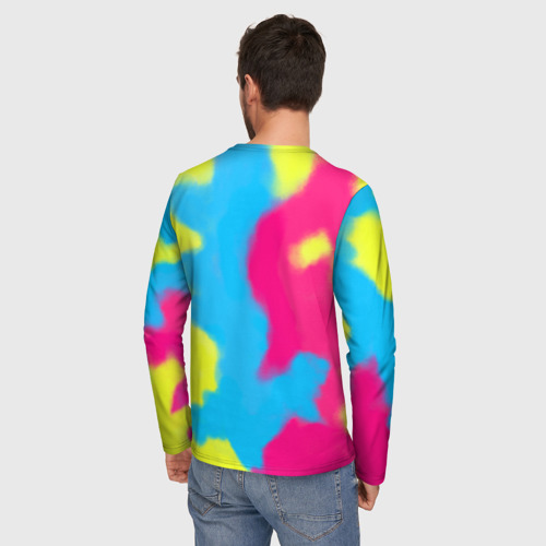 Мужской лонгслив 3D I Am Kenough Tie-Dye, цвет 3D печать - фото 4