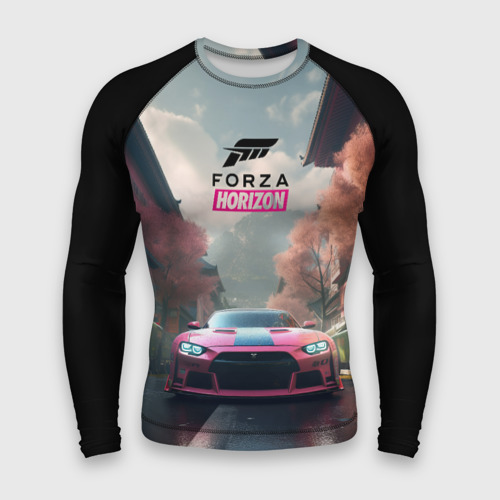 Мужской рашгард 3D с принтом Forza horizon game, вид спереди #2
