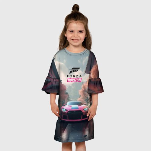 Детское платье 3D с принтом Forza horizon game, вид сбоку #3