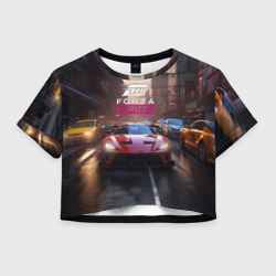 Женская футболка Crop-top 3D Forza Horizon street  racing