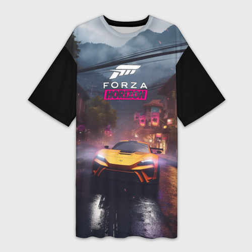 Платье-футболка 3D Forza horizon racing, цвет 3D печать