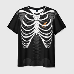 Мужская футболка 3D Скелет: ребра и куриная ножка