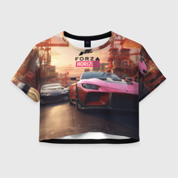 Женская футболка Crop-top 3D Forza street  racihg