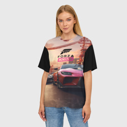 Женская футболка oversize 3D Forza street  racihg - фото 2