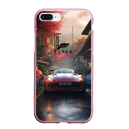 Чехол для iPhone 7Plus/8 Plus матовый Forza Horizon  racing game , цвет розовый