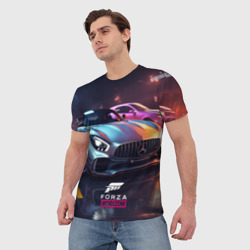Мужская футболка 3D Forza Horizon Street racing - фото 2