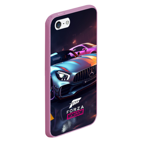 Чехол для iPhone 5/5S матовый Forza Horizon Street racing, цвет розовый - фото 3