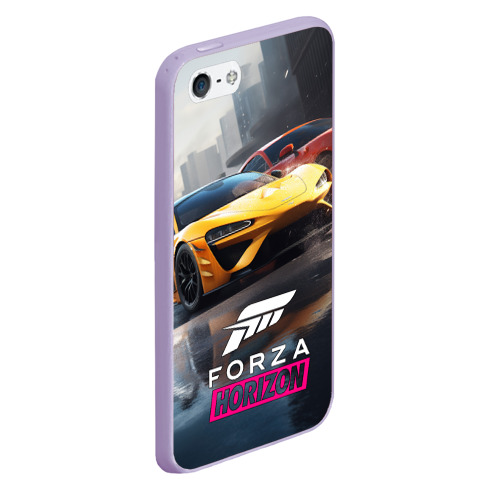 Чехол для iPhone 5/5S матовый Forza   Horizon, цвет светло-сиреневый - фото 3