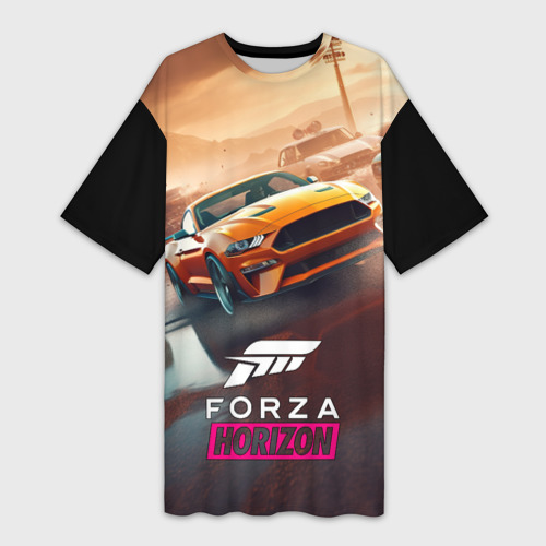 Платье-футболка 3D Forza Horizon    race, цвет 3D печать