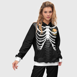 Женский костюм с толстовкой 3D Скелет: ребра и бургер - фото 2