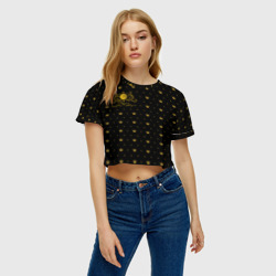 Женская футболка Crop-top 3D Королевский паттерн - Дарья - фото 2