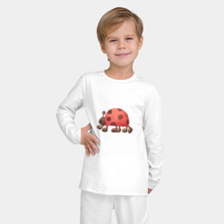 Детская пижама с лонгсливом хлопок Милая красная божья коровка - фото 2