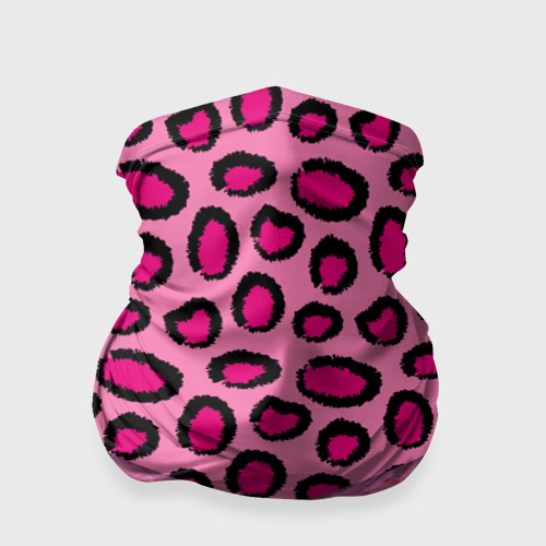 Бандана-труба 3D Розовый леопард и блестки принт, цвет 3D печать