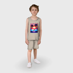 Детская пижама с шортами хлопок Дельфин в закате - фото 2