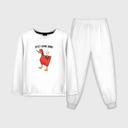 Детская пижама с лонгсливом хлопок Spicy honk bonk - Untitled Goose Game