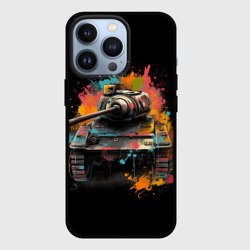Чехол для iPhone 13 Pro Танк и краски