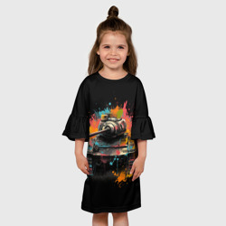 Детское платье 3D Танк и краски - фото 2