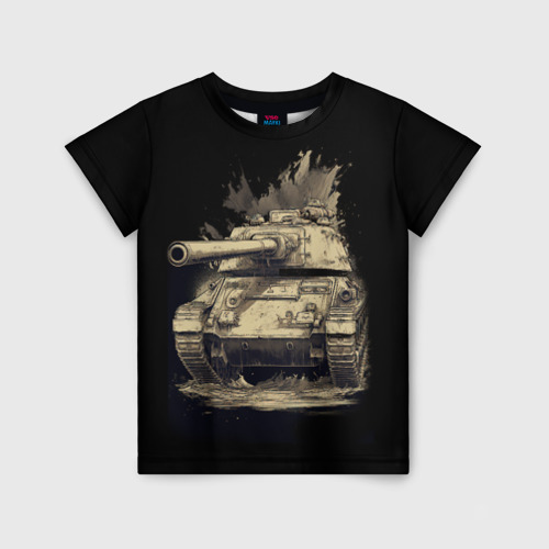 Детская футболка 3D Русский  танк т54, цвет 3D печать