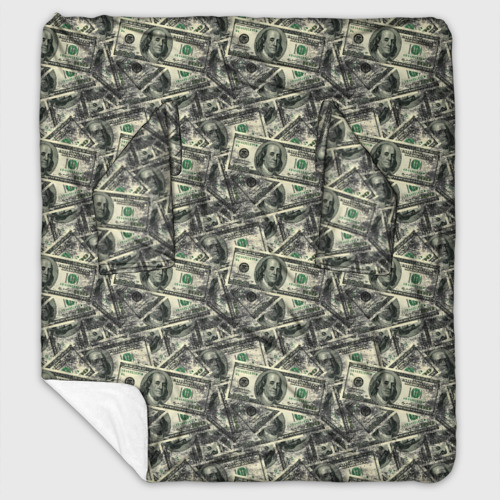 Плед с рукавами с принтом Американские доллары, вид спереди #2