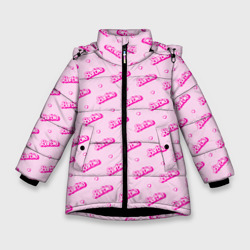 Зимняя куртка для девочек 3D Паттерн - Барби и сердечки