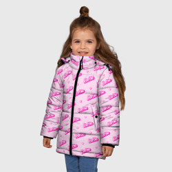 Зимняя куртка для девочек 3D Паттерн - Барби и сердечки - фото 2