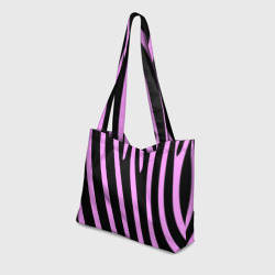 Пляжная сумка 3D Полосы розовой зебры - фото 2