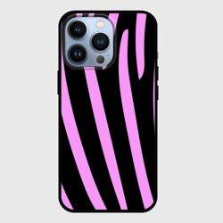 Чехол для iPhone 13 Pro Полосы розовой зебры