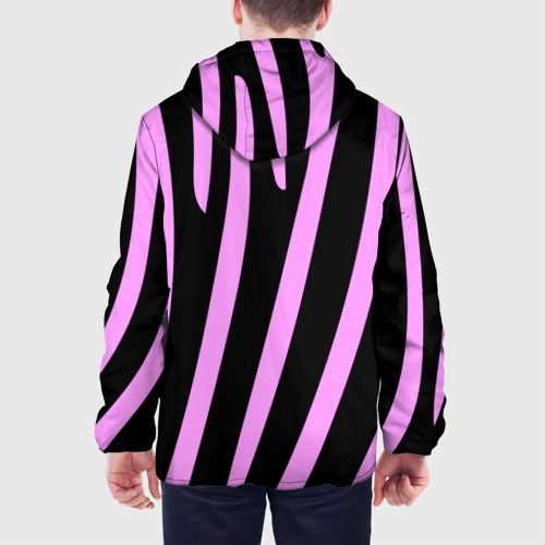 Мужская куртка 3D Полосы розовой зебры, цвет 3D печать - фото 5