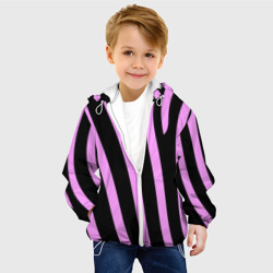 Детская куртка 3D Полосы розовой зебры - фото 2