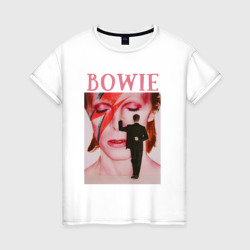 Женская футболка хлопок David Bowie '90 Aladdin Sane