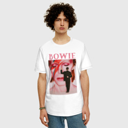 Мужская футболка хлопок Oversize David Bowie '90 Aladdin Sane - фото 2