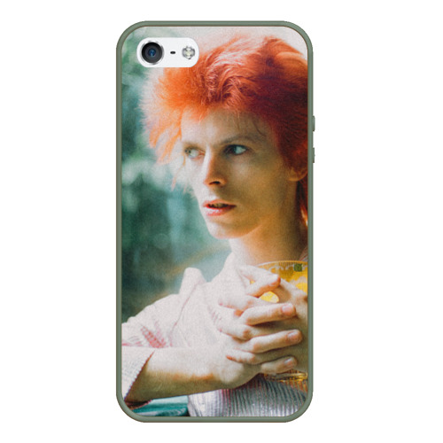 Чехол для iPhone 5/5S матовый David Bowie in Haddon Hall, цвет темно-зеленый
