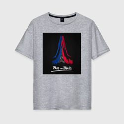 Женская футболка хлопок Oversize Pray for Paris