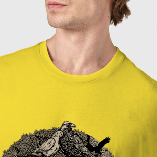 Мужская футболка хлопок Невеста в свадебной арке - бежевый, цвет желтый - фото 6