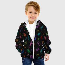 Детская куртка 3D Оружие - цветной на чёрном - фото 2