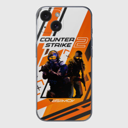 Чехол для iPhone 15 силиконовый с защитой камеры CS 2 Asiimov