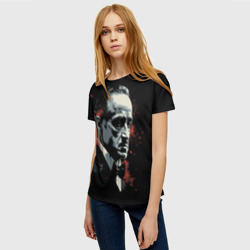 Женская футболка 3D Портрет Дон  Вито Корлеоне - фото 2