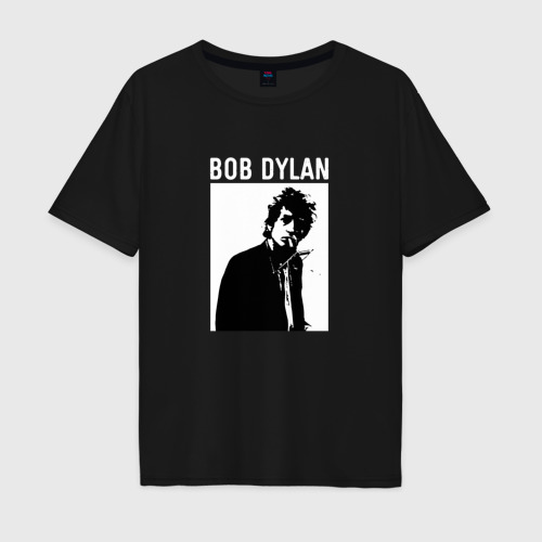 Мужская футболка хлопок Oversize с принтом Tribute to Bob Dylan, вид спереди #2