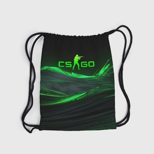 Рюкзак-мешок 3D CSGO  neon  green logo - фото 6