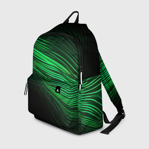 Рюкзак 3D Green  neon  lines