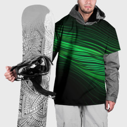 Накидка на куртку 3D Green  neon  lines