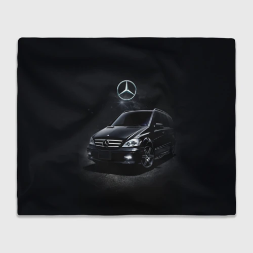 Плед 3D Mercedes black
