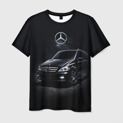 Мужская футболка 3D Mercedes black