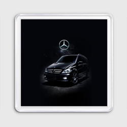 Магнит 55*55 Mercedes black