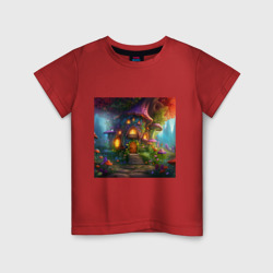 Волшебный домик фей – Детская футболка хлопок с принтом купить со скидкой в -20%