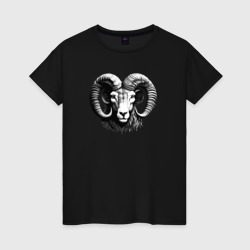 Женская футболка хлопок Овен знак зодиака