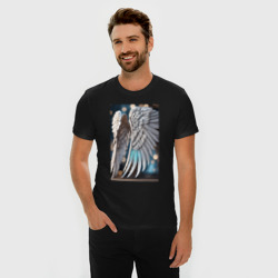 Мужская футболка хлопок Slim Ангельские крылья - нейросеть - фото 2