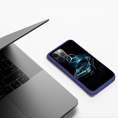 Чехол для iPhone 12 Pro с принтом Mercedes Benz dark style, фото #4